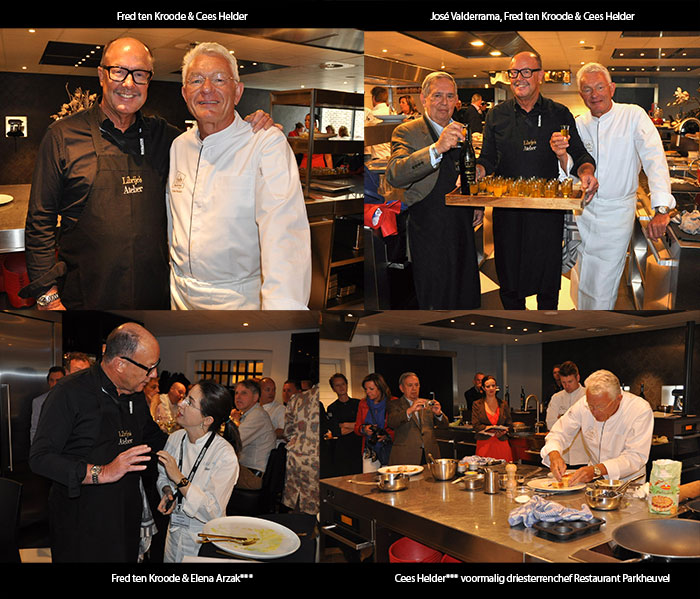 Fred ten Kroode, topchef Cees Helder, topchef Elena Arzak, Jose Valderrama